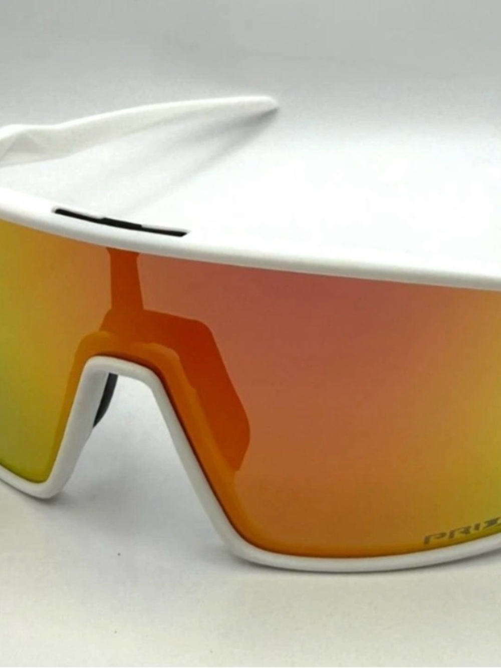 Oakley white frame orange lens sports sunglasses
